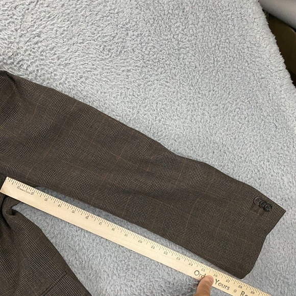 Banana Republic Blazer Suit Jacket Mens 44L Houndstooth Plaid Old Money Preppy - Picture 11 of 14